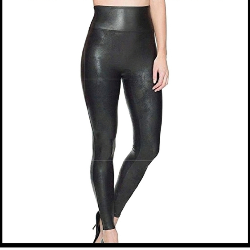 SPANX Faux Leather Leggings Size Small